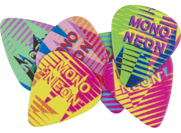 Fender MonoNeon Pick Tin, Medium, Set of 6 Fender MonoNeon Pick Tin, Medium, Set of 6